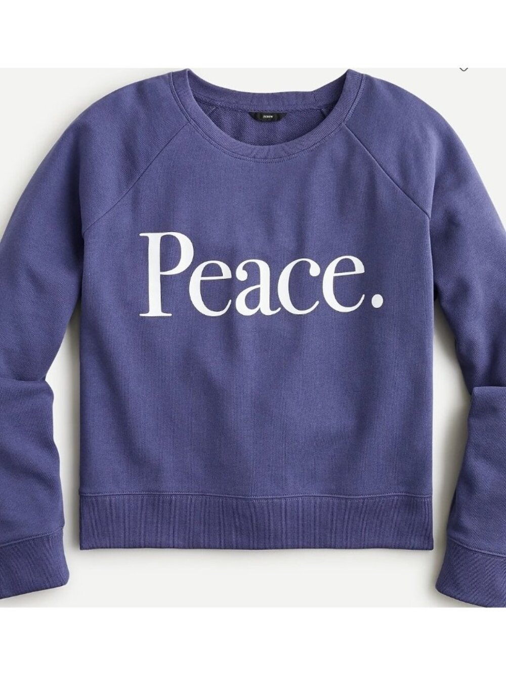 J.Crew Peace Indigo Arctic Ocean Cotton Terry Sweatshirt Womens Small